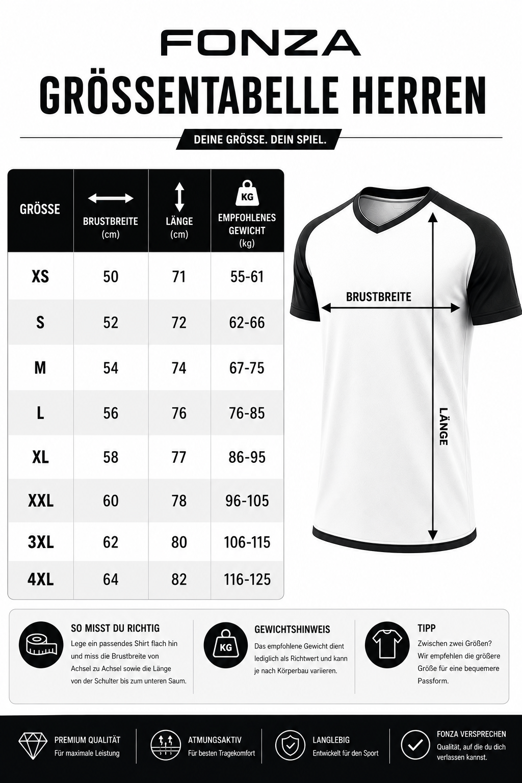 Herren-Trikot-Oberteil