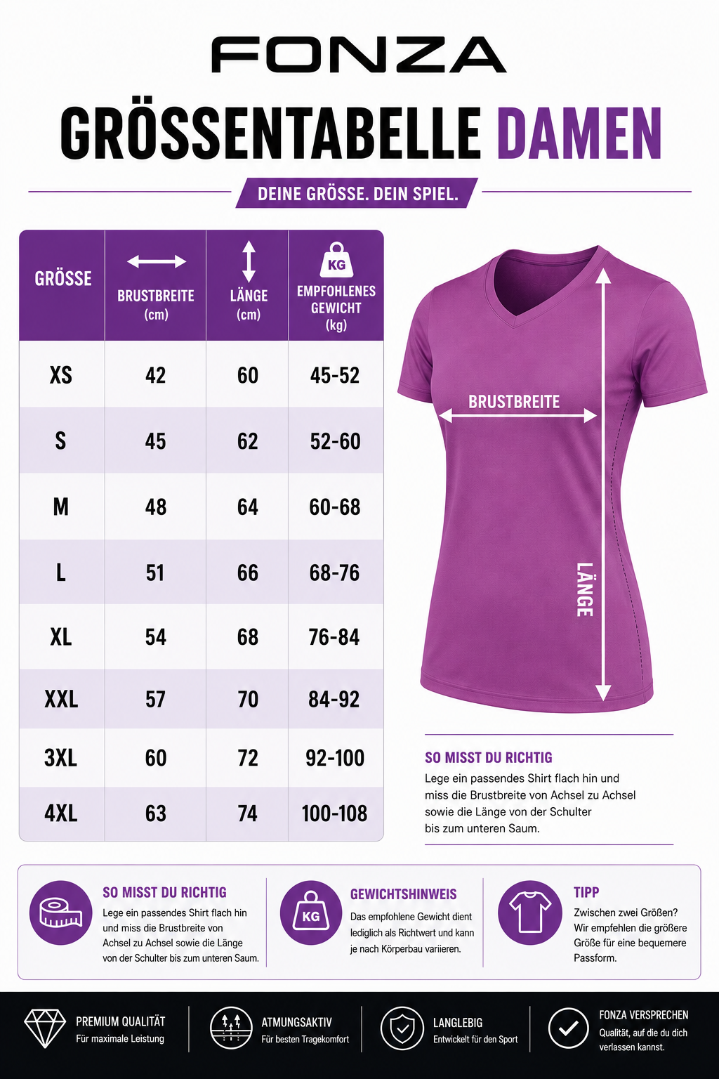 Damen-Trikot Oberteil
